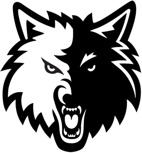 wolves logo black and white